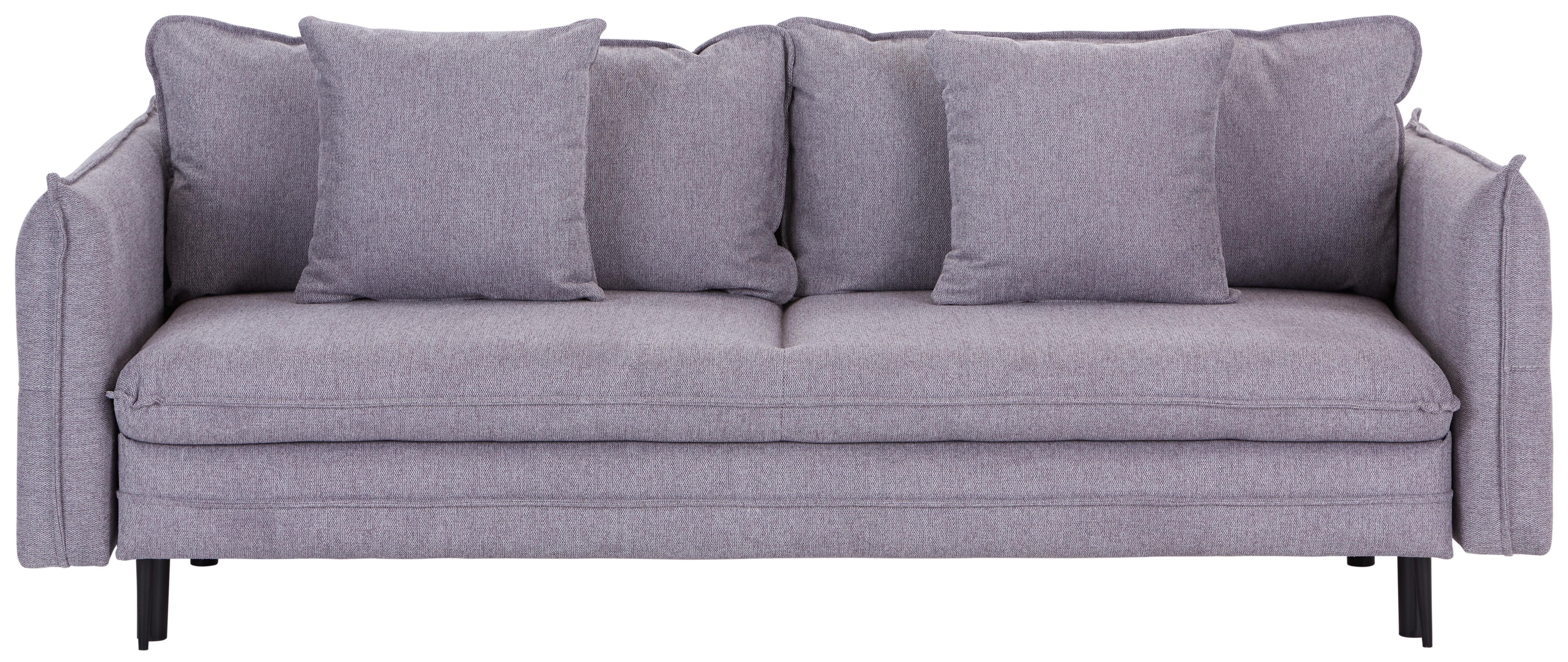 Big Sofa mit Bettfunktion + Stauraum B: 226 cm Hellgrau - Hellgrau/Schwarz, MODERN, Textil (226/91/102cm) - Luca Bessoni