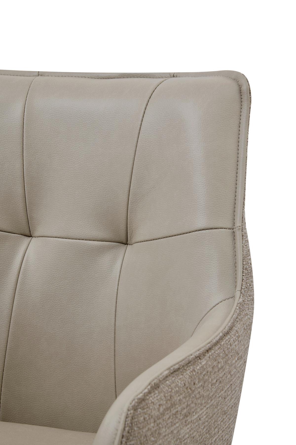 Armlehnstuhl Ion Schwarz/Taupe B: 58 cm - Taupe/Schwarz, MODERN, Holz/Textil (58/87/61,5cm) - Livetastic