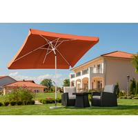 Sonnenschirm Oslo BHT: 200x250x300 cm Terracotta - Terracotta/Weiß, Basics, Textil/Metall (200/250/300cm) - Schneider Schirme