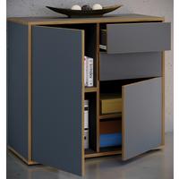 Kommode Salia Anthrazit/eiche Dekor B: 79cm - Honigeiche/Anthrazit, Design, Holzwerkstoff (79/74/33cm) - MID.YOU