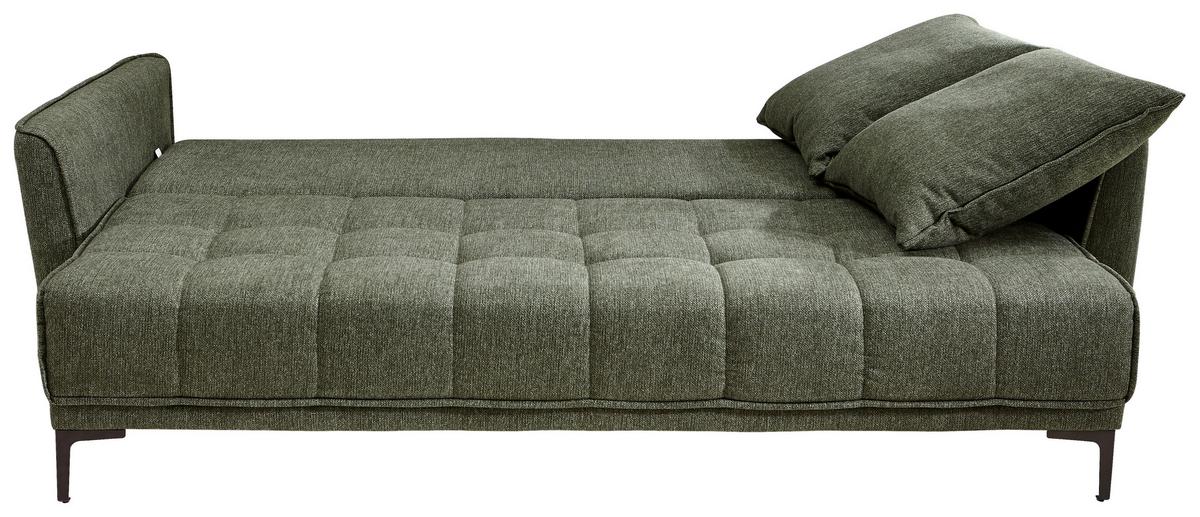 Schlafsofa Level - Schwarz/Grün, Design, Textil (235/70/108cm) - Livetastic