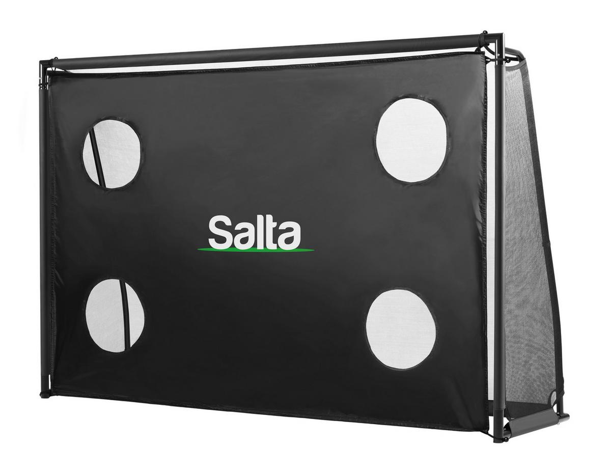 Fußballtor Salta Legend Mit Torwand - Schwarz, KONVENTIONELL, Kunststoff/Metall (300/200/90cm) - Salta
