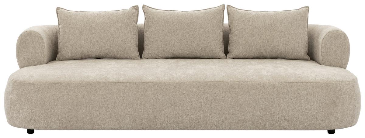 Bigsofa Ferro Beige B: 240 Cm - Beige/Schwarz, Design, Textil (240/76/122cm) - Livetastic
