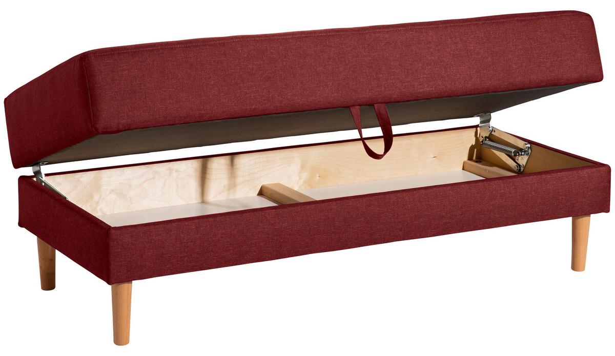 Eckschlafsofa Just Cool - Rot/Erlefarben, Design, Textil (230/93/152cm) - Max Winzer
