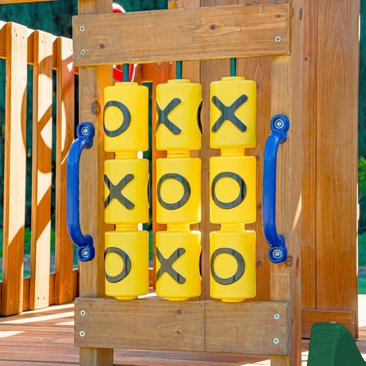 Spielturm Mit Rutsche Grün - Dunkelgrün/Anthrazit, Basics, Holz/Kunststoff (435/410/305cm) - Ambia Garden