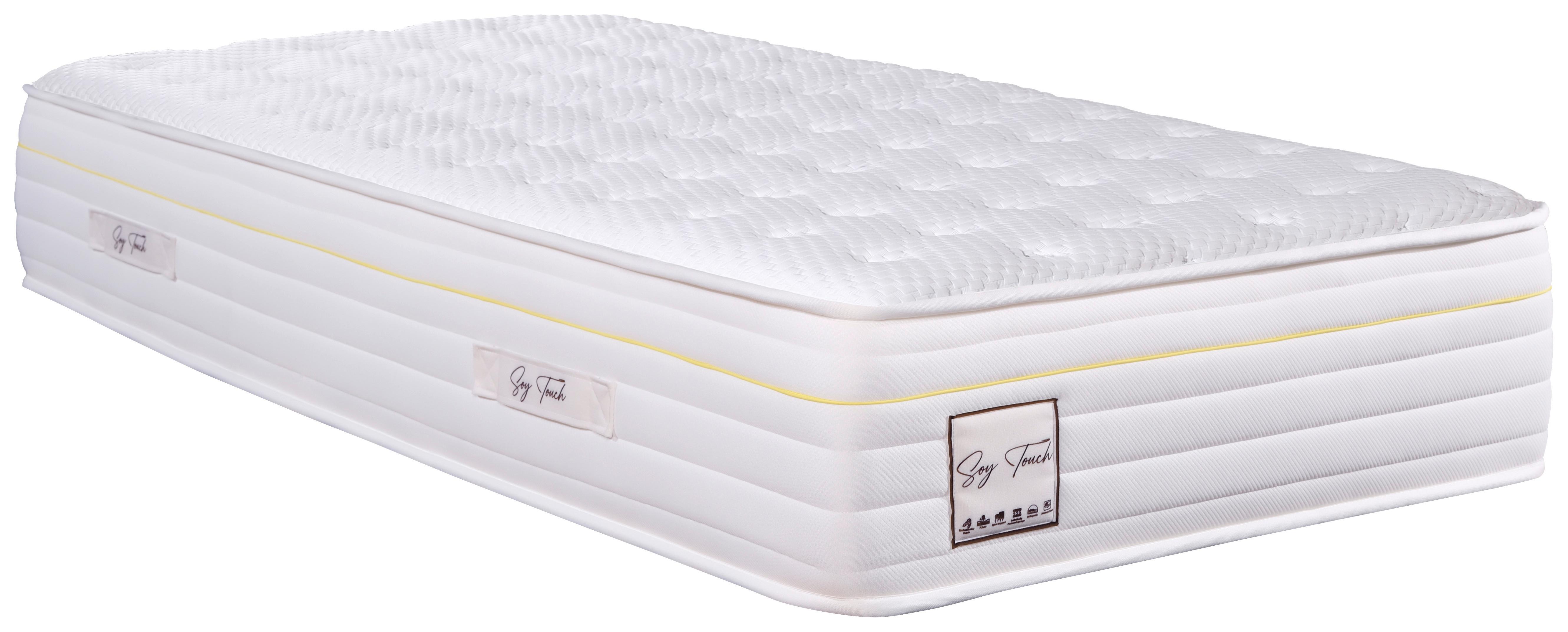 Taschenfederkernmatratze Soy Touch 120x200cm H3 H: 28cm - Weiß, Basics, Textil (120/200cm) - Livetastic