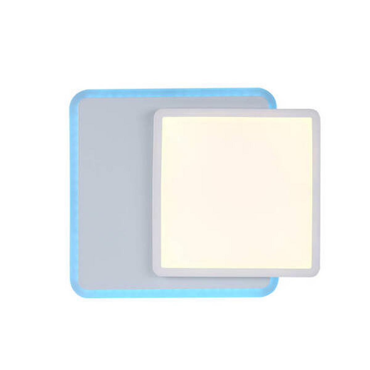 LED-Deckenleuchte Arenda L: 45,3 cm dimmbar und Schwenkbar - Weiß, Design, Kunststoff/Metall (45,3/45,3/7,5cm)