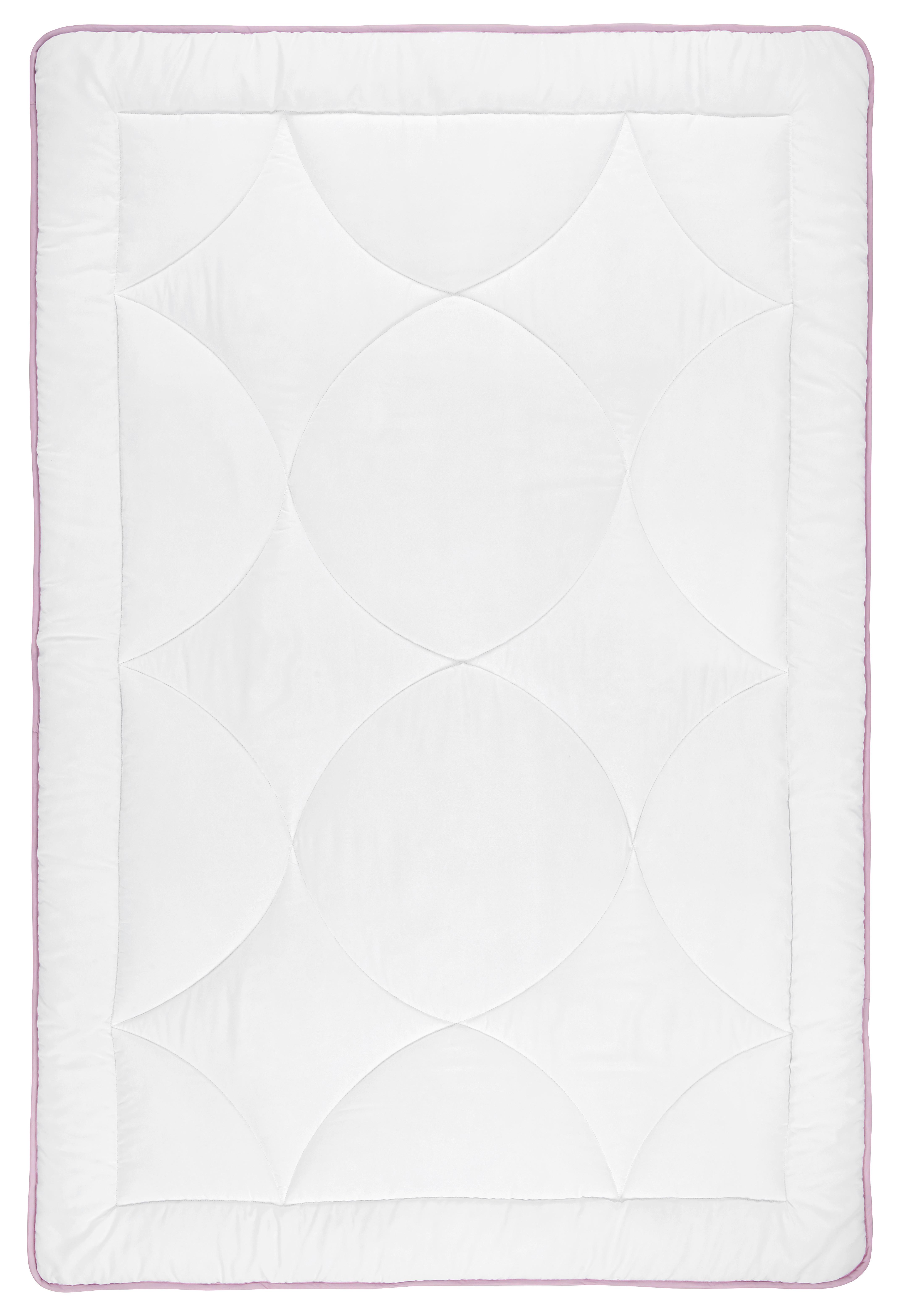 Prošívaná přikrývka Lavendel, 135/200cm - bílá, textil (135/140/200cm) - Nadana