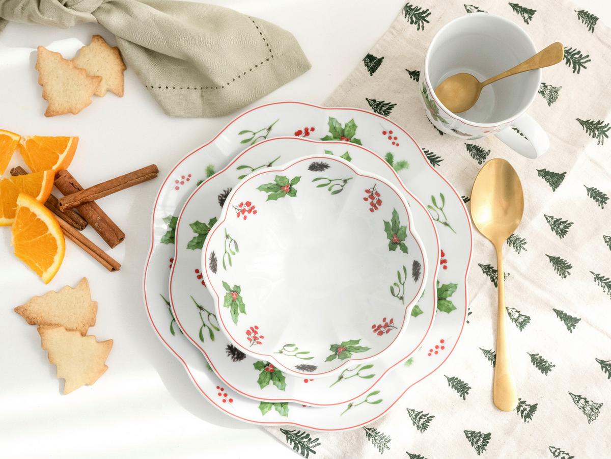 Kaffeeservice 12 -teilig. Porzellan, Multicolor/Weiß - Multicolor/Weiß, Basics, Keramik - Creatable