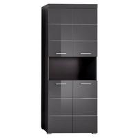 Hochschrank Amanda B: 73 cm Grau - Silberfarben/Grau, MODERN, Holzwerkstoff (73/190/31cm) - MID.YOU