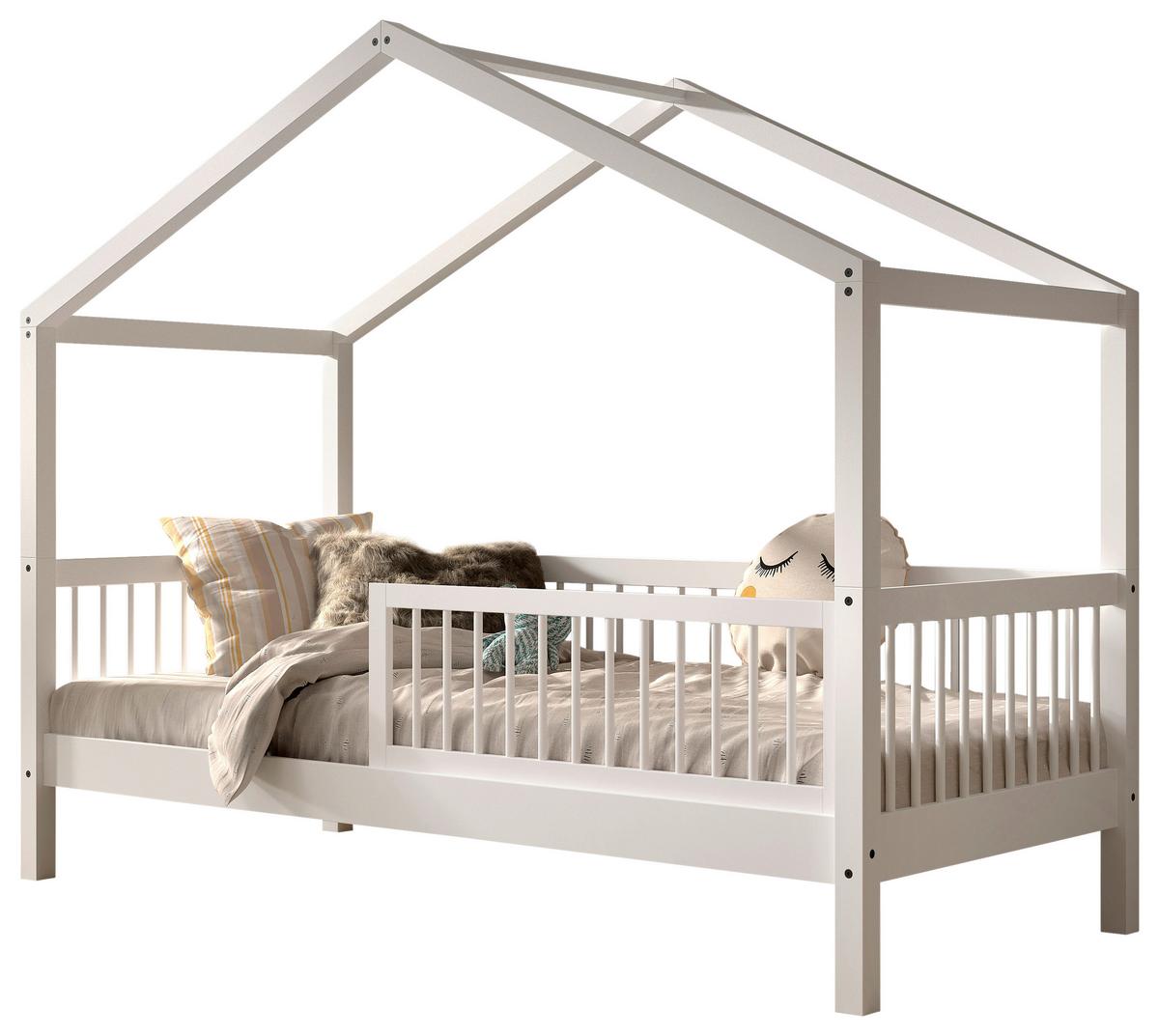 HAUSBETT Forrest Weiß 90x200cm - Weiß/Naturfarben, MODERN, Holz (90/200cm) - Vipack