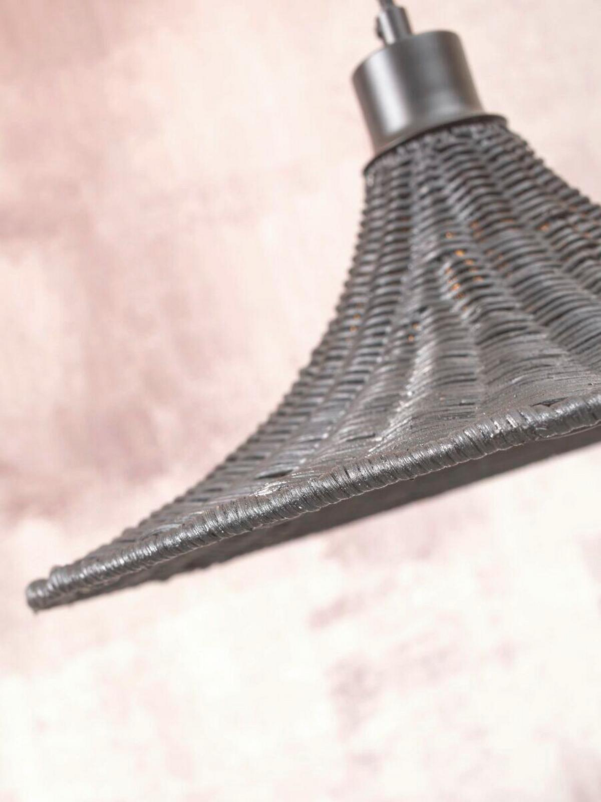 Hängeleuchte Borabora/H/4012/B - Schwarz, Trend, Holz (40/12cm) - Good & Mojo