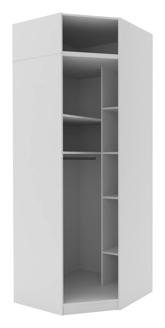 KORPUS ROHOVÉ SKŘÍNĚ UNIT - bílá, Moderní, kompozitní dřevo (91,1/242,2/91,1cm) - Ondega