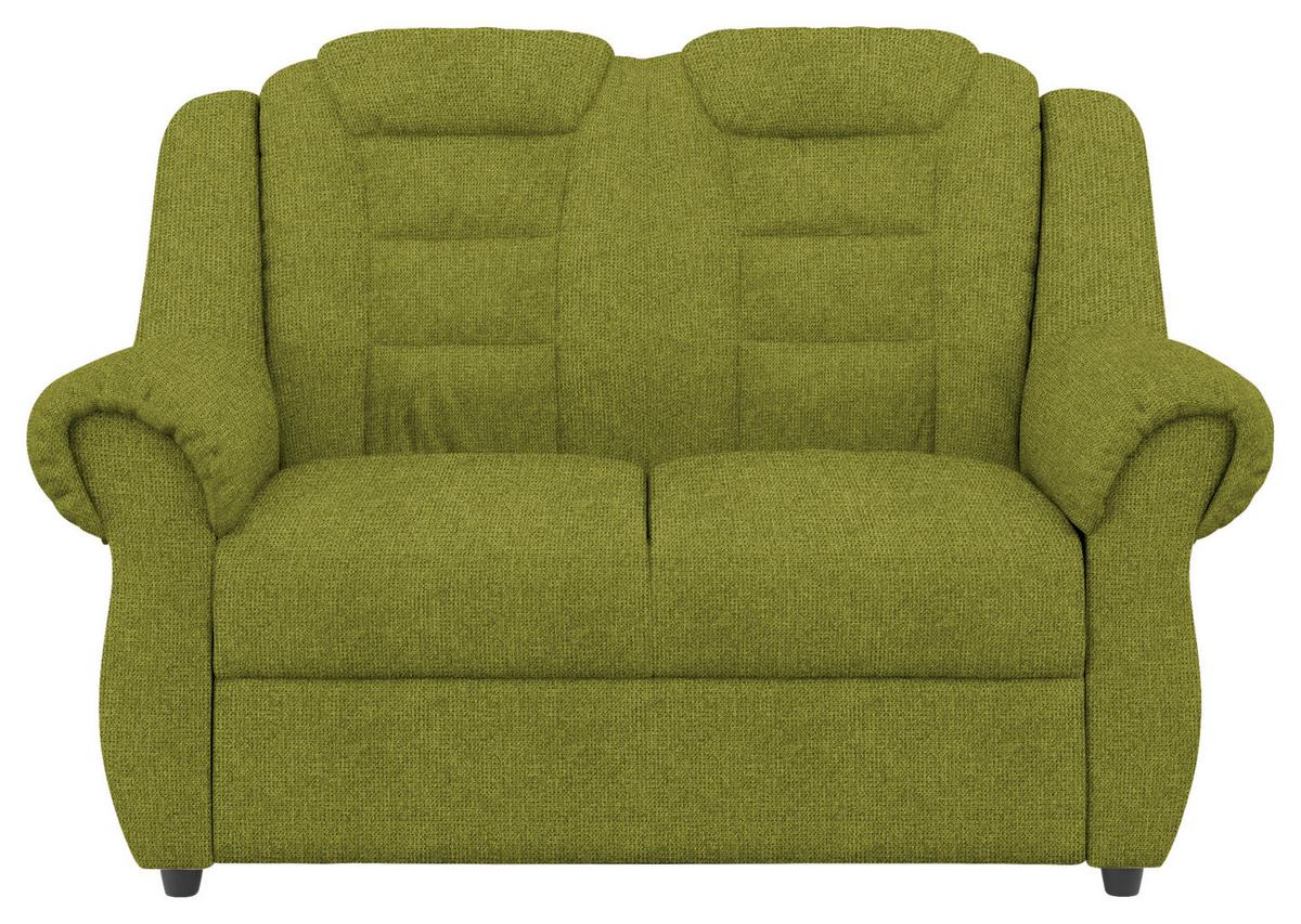 Sitzgarnitur 3-tlg. Boston Grün Chenille - Schwarz/Grün, KONVENTIONELL, Textil - Livetastic