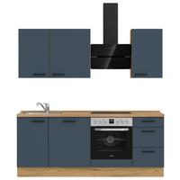 Küchenleerblock Easytouch High-Line, H5 Rechts - Blau/Eichefarben, MODERN, Holzwerkstoff (210cm) - Nobilia