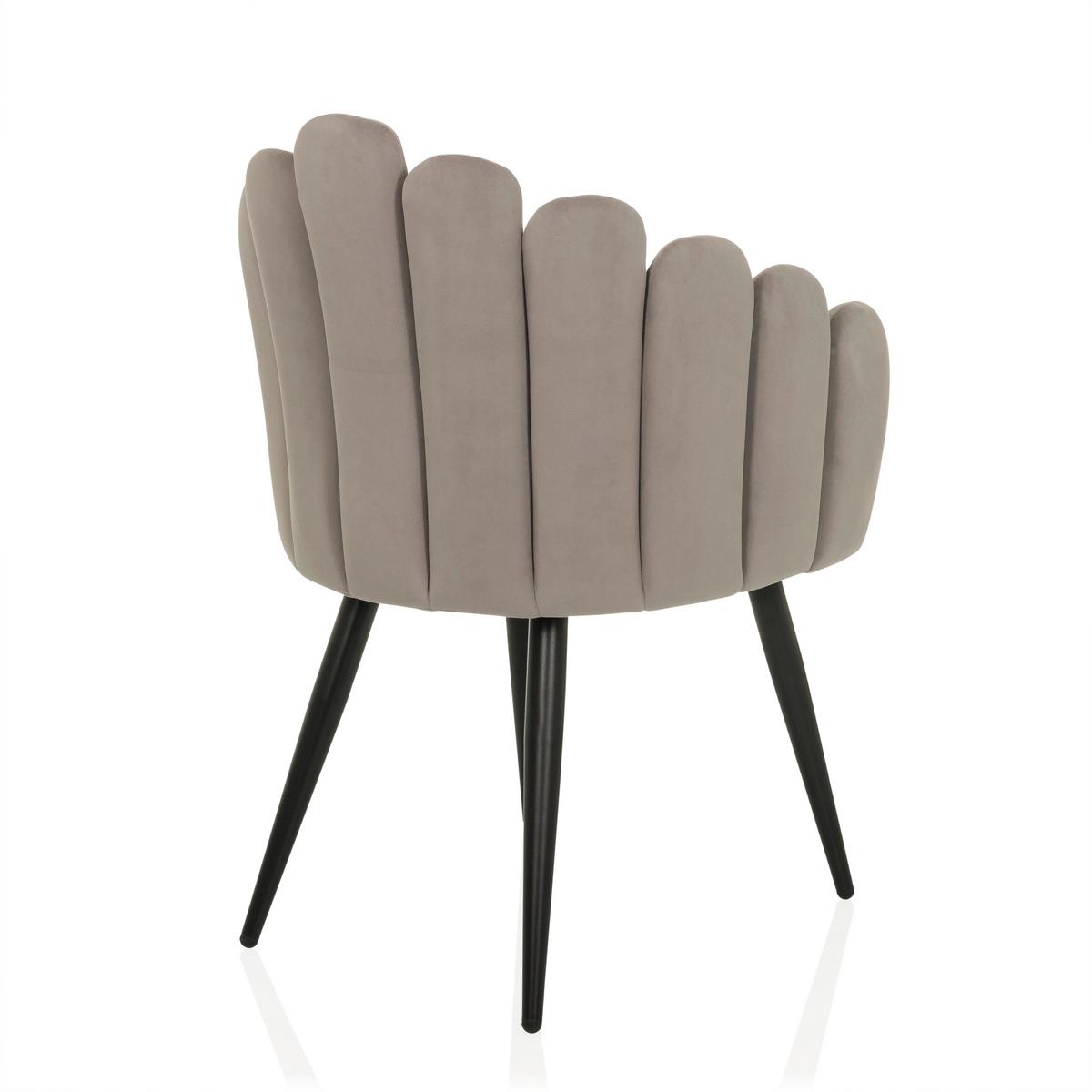 Armlehnstuhl Scallore Grau B: 63 cm - Grau, MODERN, Textil/Metall (63/84/56cm) - MID.YOU