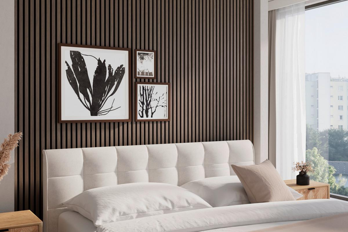 Akustický panel Rico, dekór orech, 60x240 - hnedá, Modern, drevo/kompozitné drevo (60/240/2,1cm)