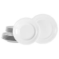 Tafelservice Frederike Weiss Porzellan, 6 Pers., 12-teilig - Weiß, Basics, Keramik - Creatable