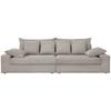 Viersitzer-Sofa Avellino Silberfarben Cord - Silberfarben/Schwarz, MODERN, Textil (308/80/140cm) - Livetastic
