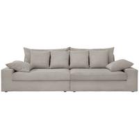 Viersitzer-Sofa Avellino Silberfarben Cord - Silberfarben/Schwarz, MODERN, Textil (308/80/140cm) - Livetastic
