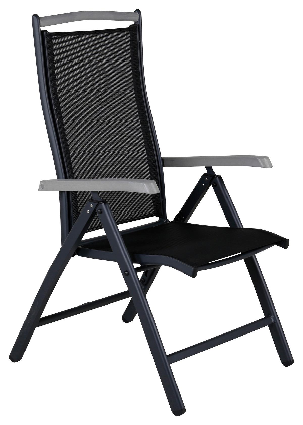 Gartensessel-set Albany - Schwarz, KONVENTIONELL, Metall (60/110/73cm) - Gardenson