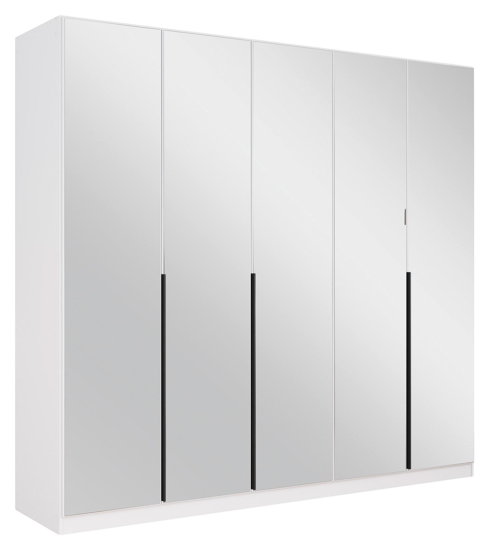 Drehtürenschrank Skyla Weiß/Glas B: 226 cm