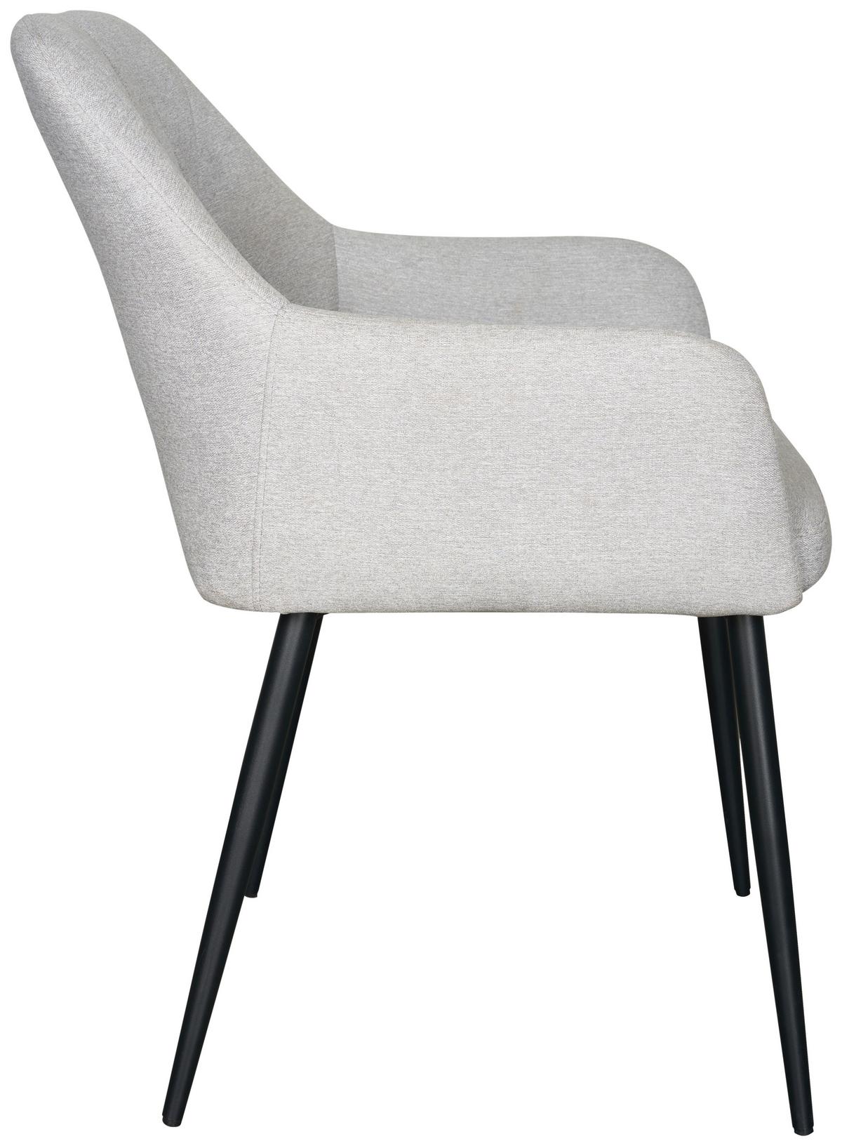 STOLIČKA S PODRÚČKAMI HARDY -GIGA- - čierna/sivá, Basics, kov/textil (56/85/61,5cm) - Mömax