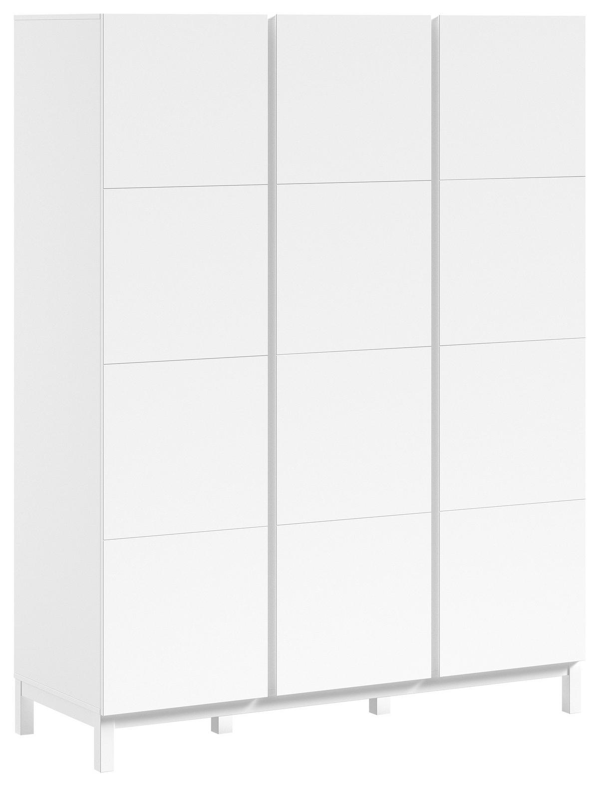 EINZELZIMMER Eva Weiß 3-Teilig - Weiß, MODERN, Holz/Holzwerkstoff - Vipack