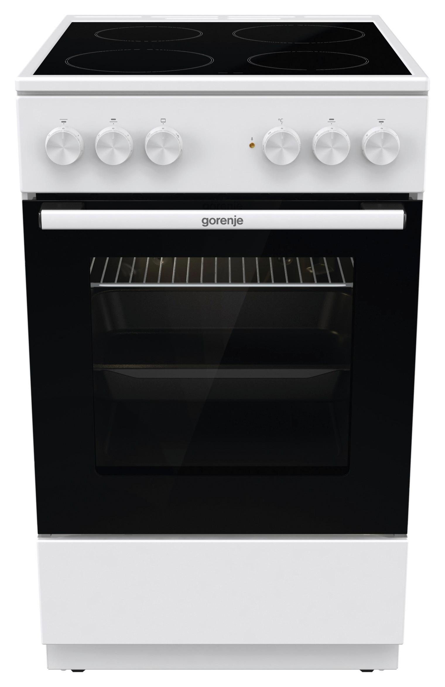 Elektro-standherd Gec5a21wg Glaskeramik B: 50 Cm Weiß - Weiß, Basics, Glas/Metall (50/85/59,4cm) - Gorenje