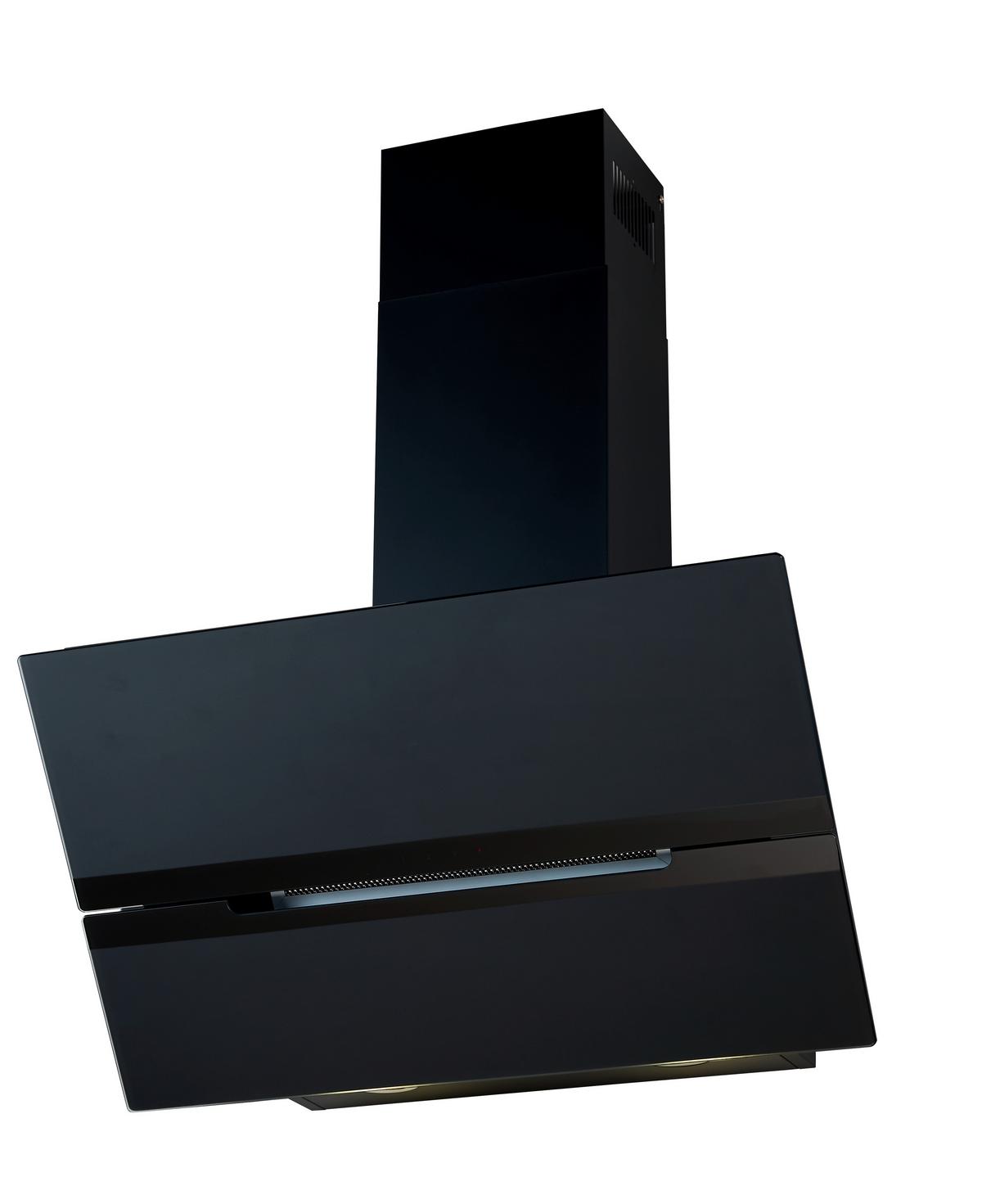 Dunstabzugshaube Schwarz B: 89,5 Cm - Schwarz, Basics, Glas/Metall (89.5/109/40.2cm) - PKM