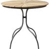 Gartentisch Ellen Teakholz ⌀ 80 cm - Anthrazit/Teakfarben, KONVENTIONELL, Holz/Metall (80/80/74cm) - Gardenson