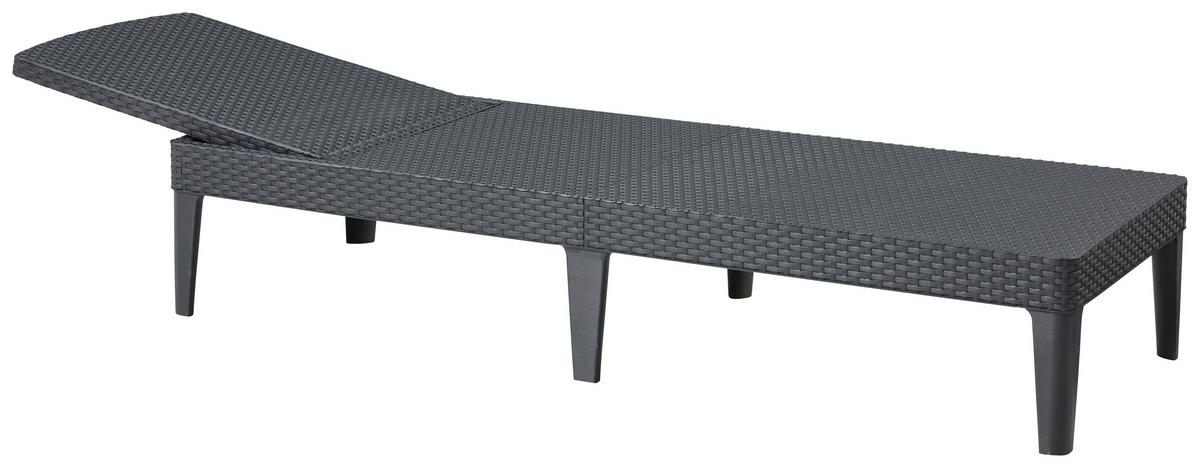 OPALOVACÍ LEHÁTKO JAIPUR - barvy grafitu, Moderní, plast (188/58.2/29cm)