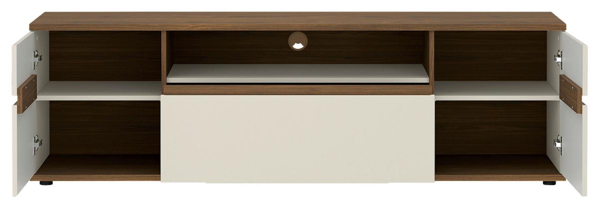 TV-Element Kansas Nussbaum/Kaschmir B: 180cm - Kaschmir/Nussbaumfarben, Basics, Holzwerkstoff (180/55/45cm) - Hom`in