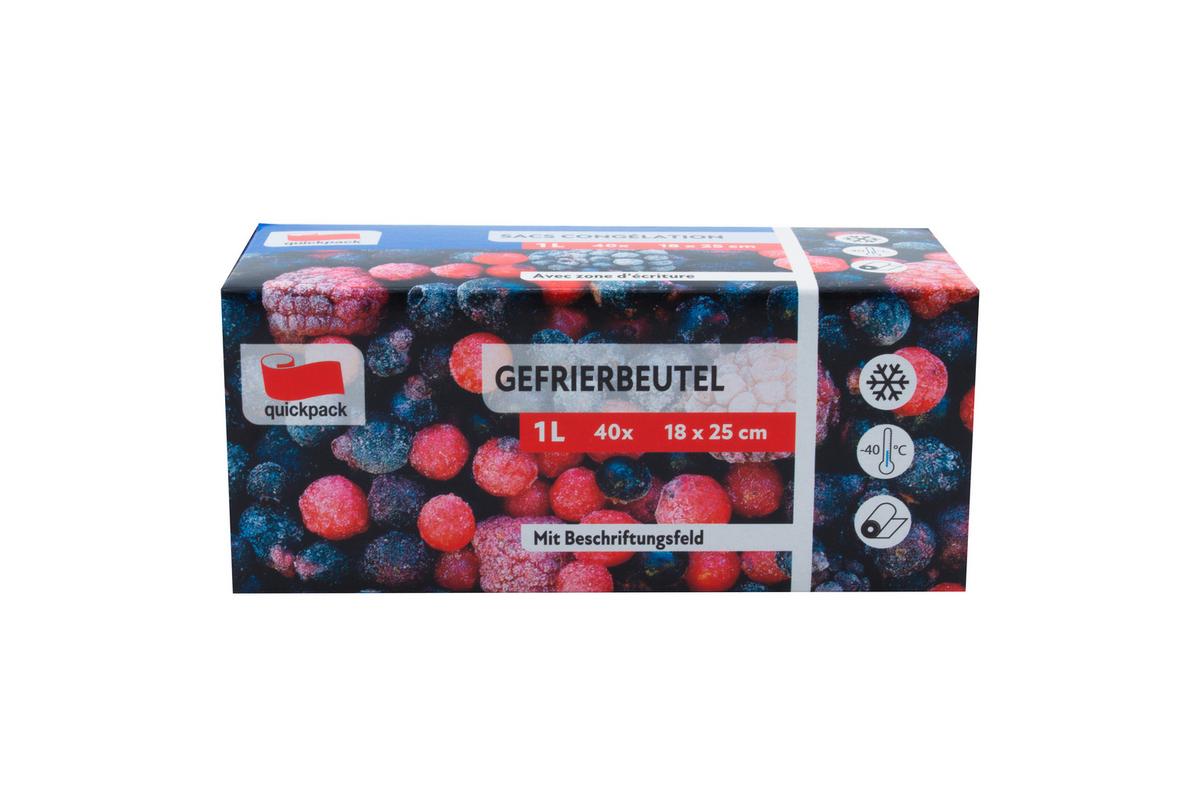 Gefrierbeutel Folke 1 Liter 70340 Folke - Transparent, Basics, Kunststoff (18/25cm) - Quick Pack