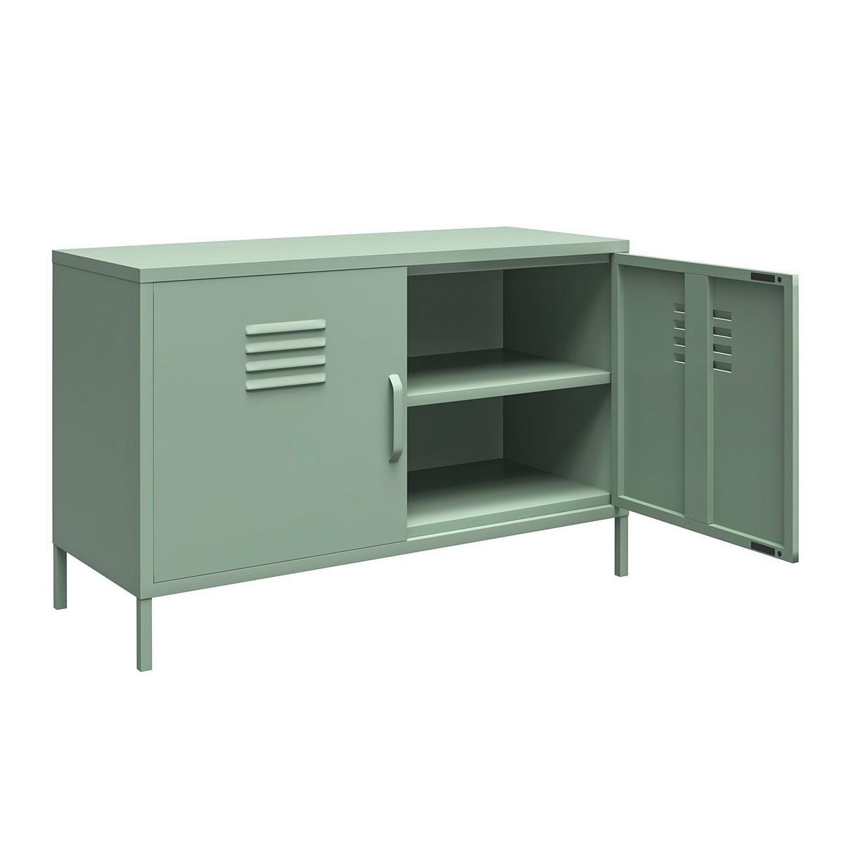 Highboard Mission District Hellgrün B: 100 cm - Hellgrün, Design, Metall (100/64/40cm) - MID.YOU