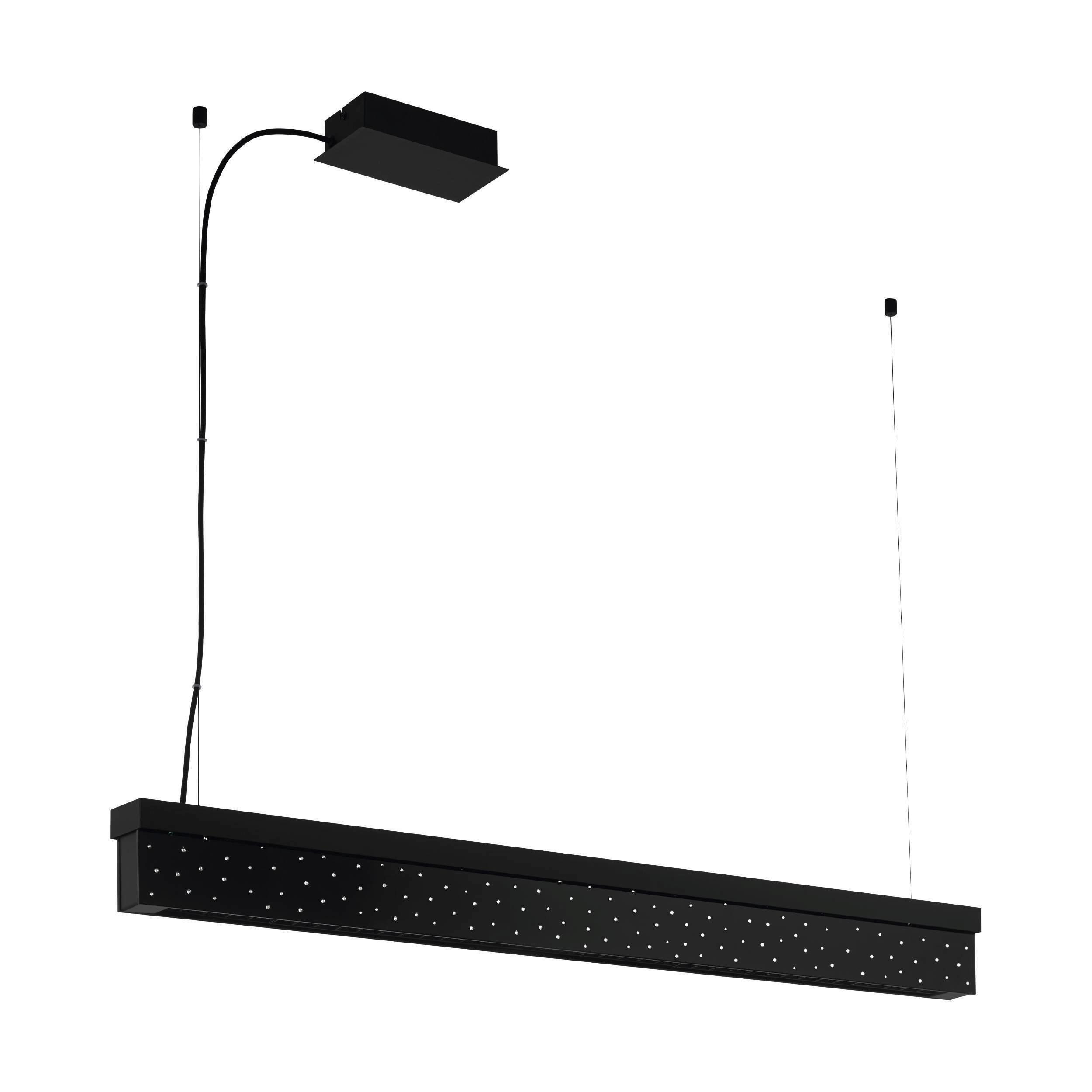 Hängeleuchte 39826 Aurotonello - Schwarz, Design, Glas/Metall (117/6,5/150cm) - Eglo
