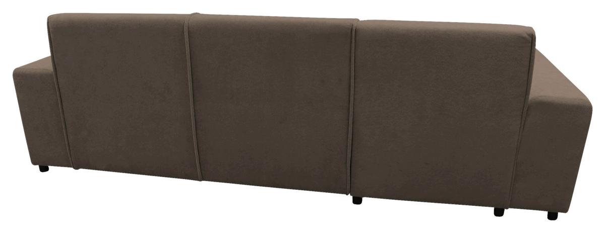 Ecksofa Classic Braun 175x270 cm - Schwarz/Braun, Design, Textil (175/270cm) - MID.YOU