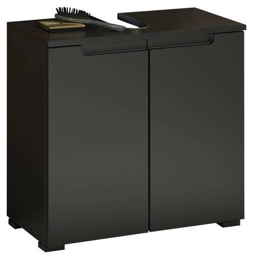 Waschbeckenunterschrank Spice B: 60 cm Schwarz Stehend - Schwarz, MODERN, Holzwerkstoff (60/57/32cm) - MID.YOU