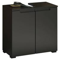 Waschbeckenunterschrank Spice B: 60 cm Schwarz Stehend - Schwarz, MODERN, Holzwerkstoff (60/57/32cm) - MID.YOU