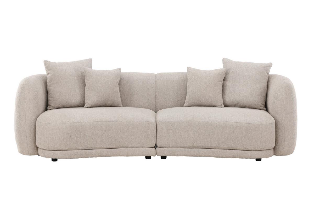 2-sitzer-sofa Cielo Beige B: 135cm - Beige, MODERN, Kunststoff/Textil (135/74/92cm) - Livetastic