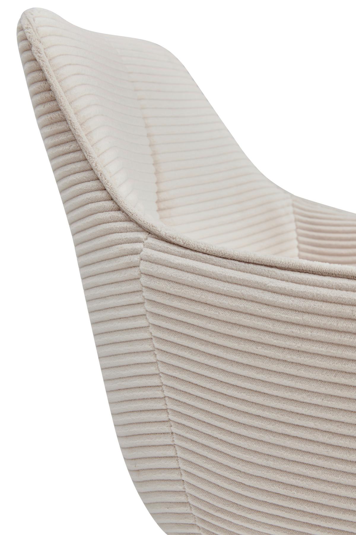 Armlehnstuhl-Set Verona II S 2er-Set - Beige/Schwarz, MODERN, Textil/Metall (55/85/61cm) - MID.YOU