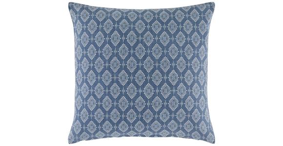 Zierkissen Leticia 45x45 cm Baumwolle Blau mit Zipp - Blau, ROMANTIK / LANDHAUS, Textil (45/45cm) - James Wood