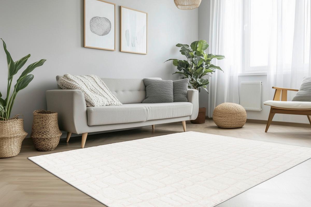 Flachwebteppich Elfenbein, Bxl: Ca. 80x150 Cm - Elfenbein, Basics, Textil (80/150cm) - Kayoom