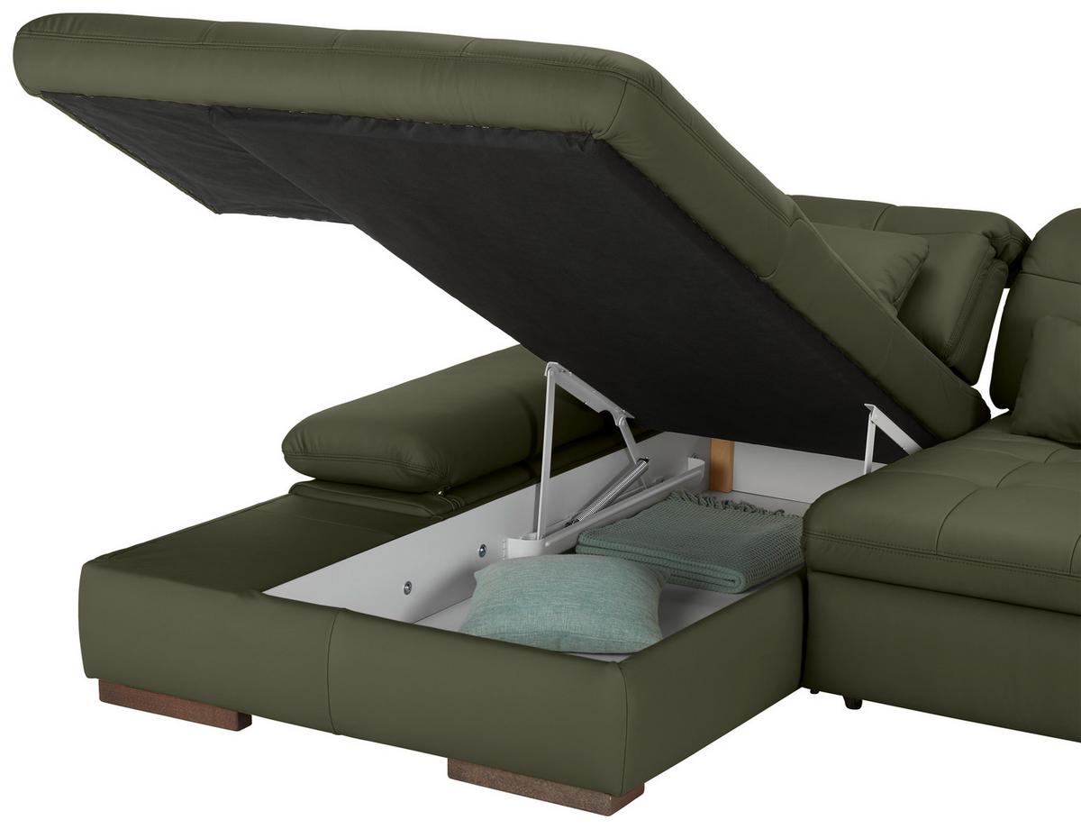 Rohová sedačka SANFINO, levá, antracitová pravá kůže - barvy chromu/antracitová, Konvenční, kov/kůže (199/305cm) - Premium Living
