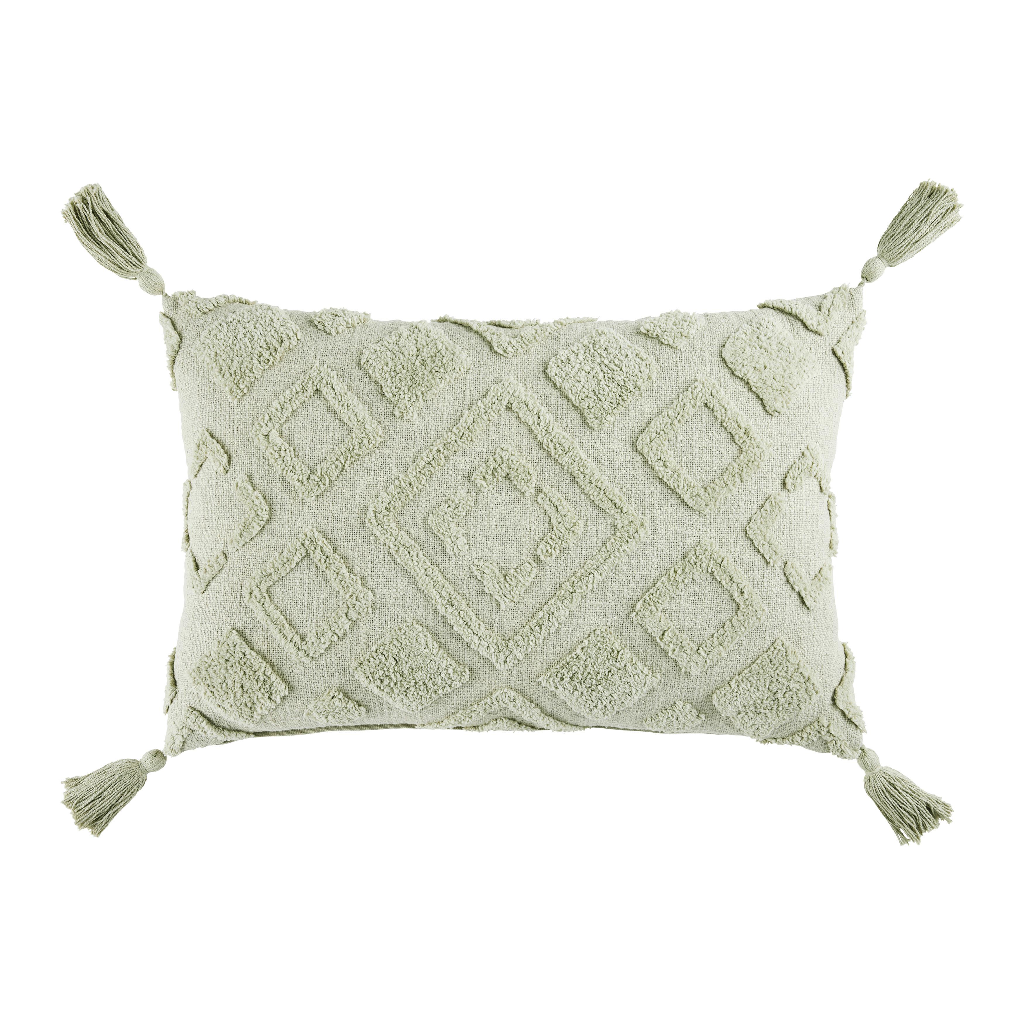 DEKORAČNÝ VANKÚŠ BOHO - trstinovozelená, Lifestyle, textil (40/60cm) - Mömax