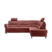 Ecksofa Cavoli Koralle Relaxfunktion S: 266x190 cm - Koralle/Schwarz, MODERN, Textil (266/190cm) - Livetastic