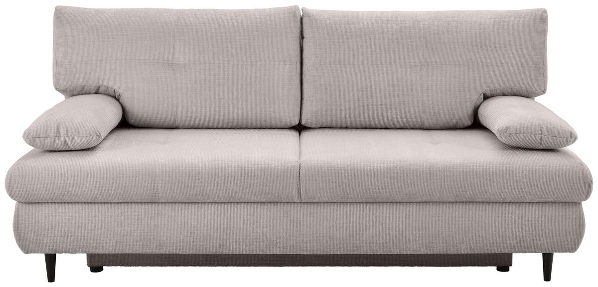 Schlafsofa Virgo - Beige/Schwarz, KONVENTIONELL, Textil (212/97/105cm) - MID.YOU