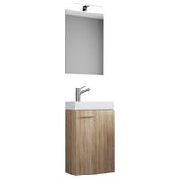 Gästebad Slito Sonoma Eiche B: 41 cm - Weiß/Sonoma Eiche, MODERN, Keramik/Holzwerkstoff (41cm) - MID.YOU