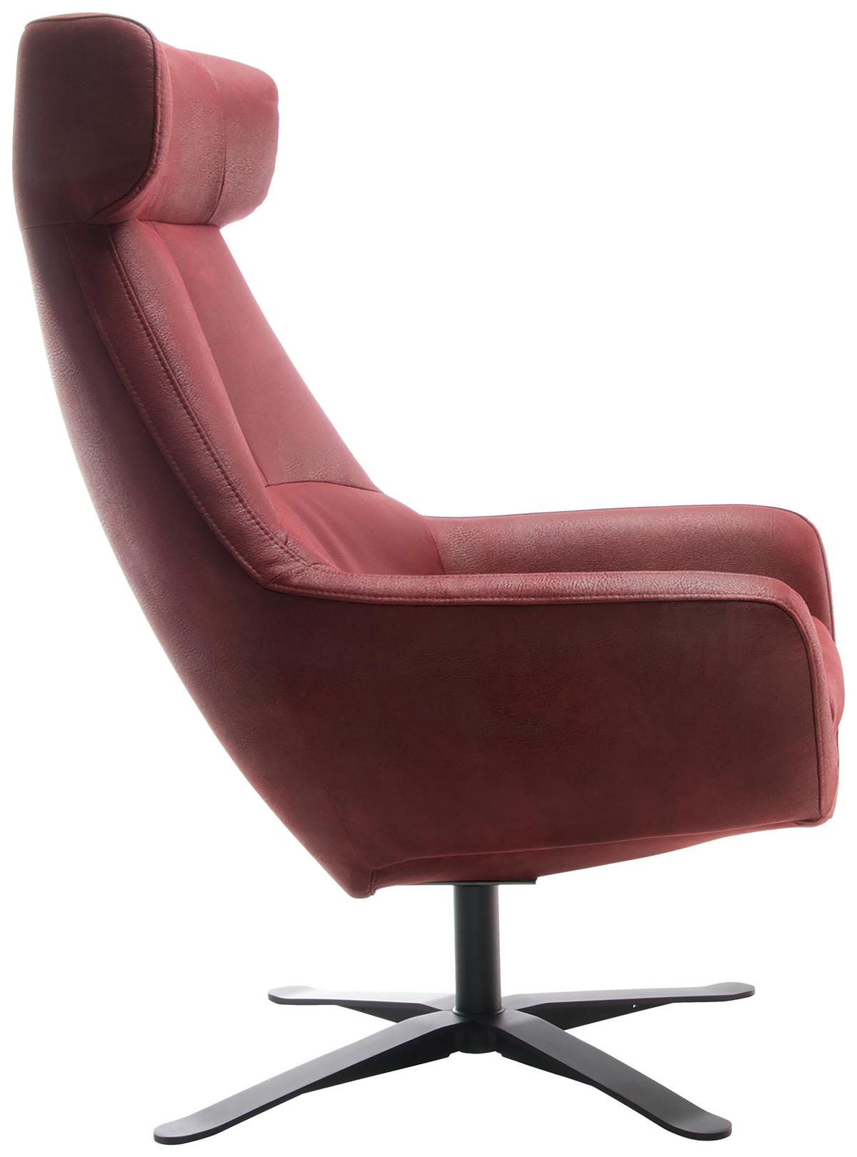 Sessel Be Organic - Rot/Schwarz, MODERN, Textil (81/112/83cm) - Trendmanufaktur