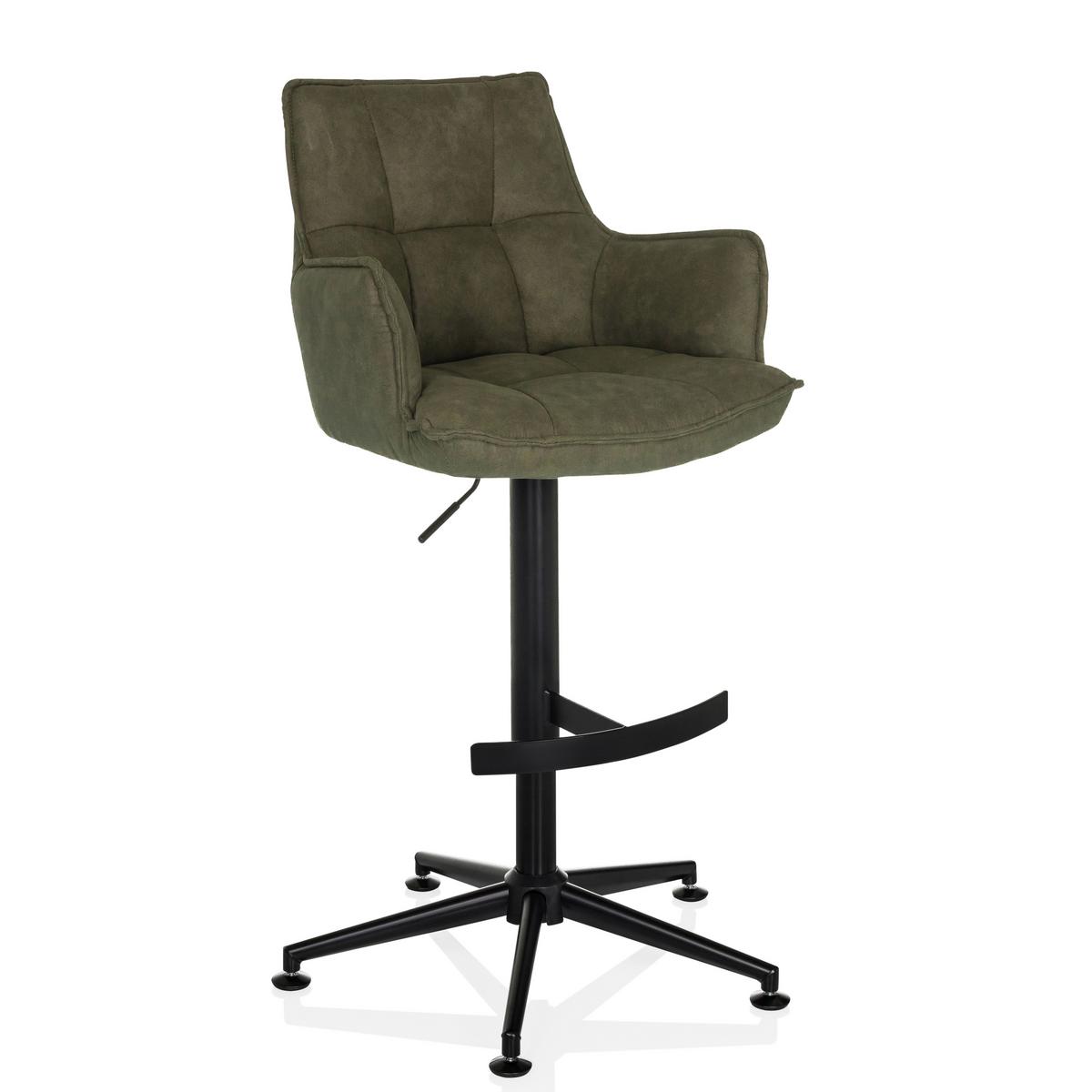 Barhocker Soalo Life High Grün B: 55 Cm - Schwarz/Grün, MODERN, Kunststoff/Textil (55/93/56cm) - MID.YOU